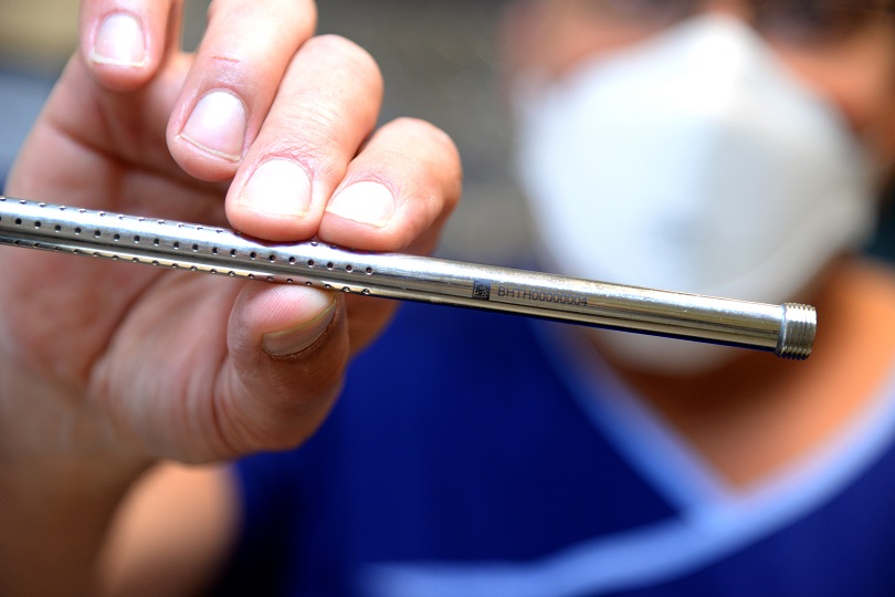 The Central Sterilising Department use the latest technology to mark and track trays and instruments.